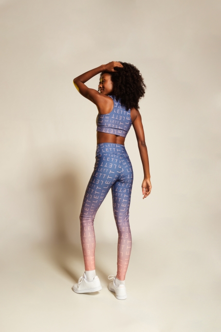 LEGGING LETS GO PRINT AZUL